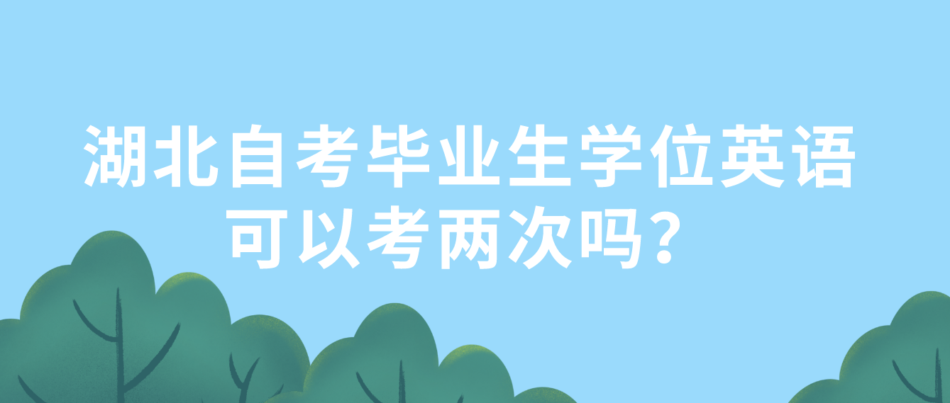 湖北自考毕业生学位英语可以考两次吗？