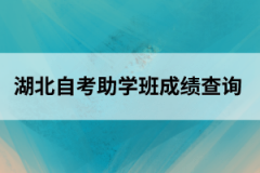 湖北自考助学班成绩查询